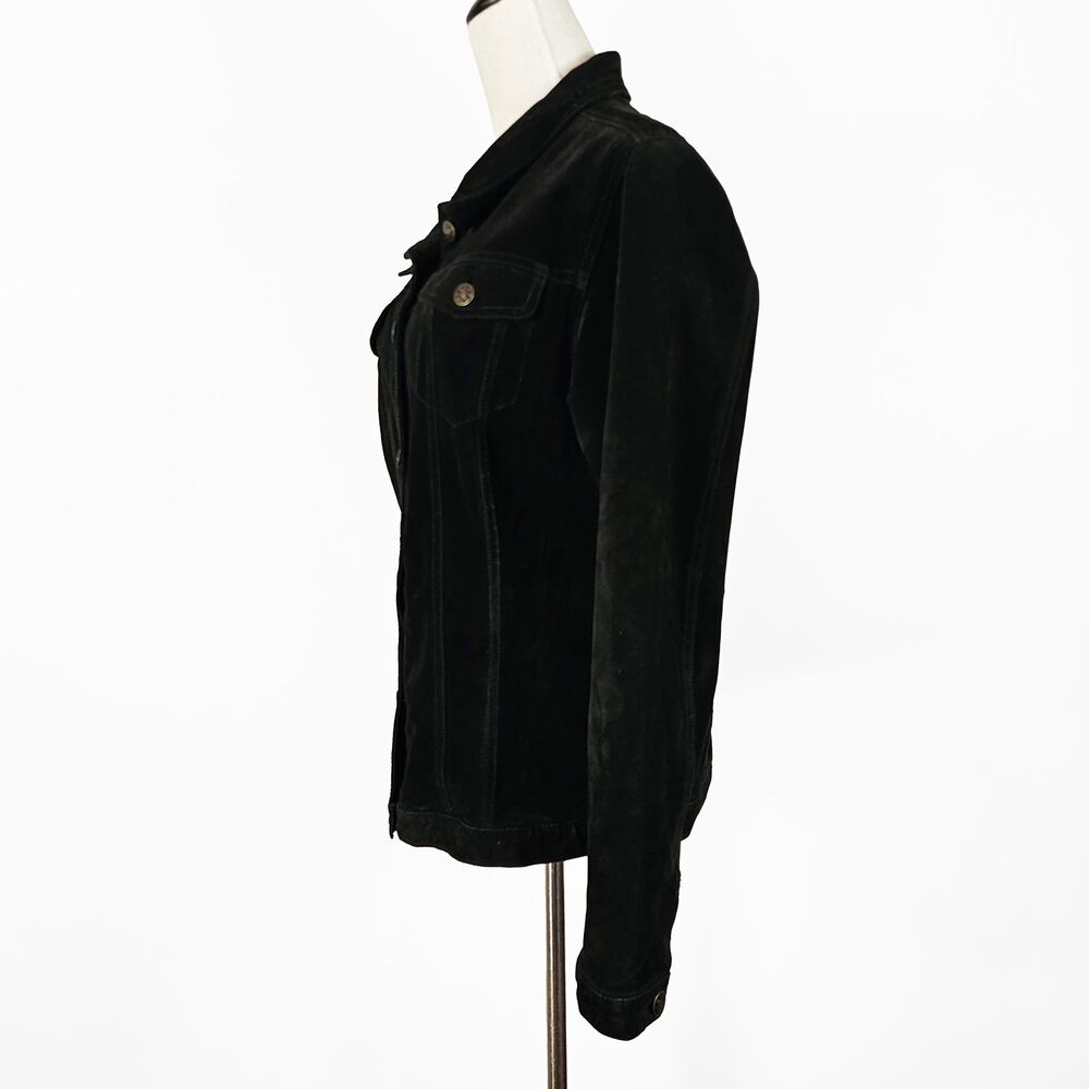 Passports XL Black Suede Leather Jacket - Picture 4 of 7